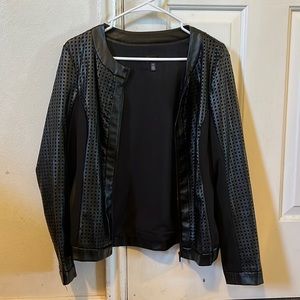 Black faux leather jacket from Rafaella
